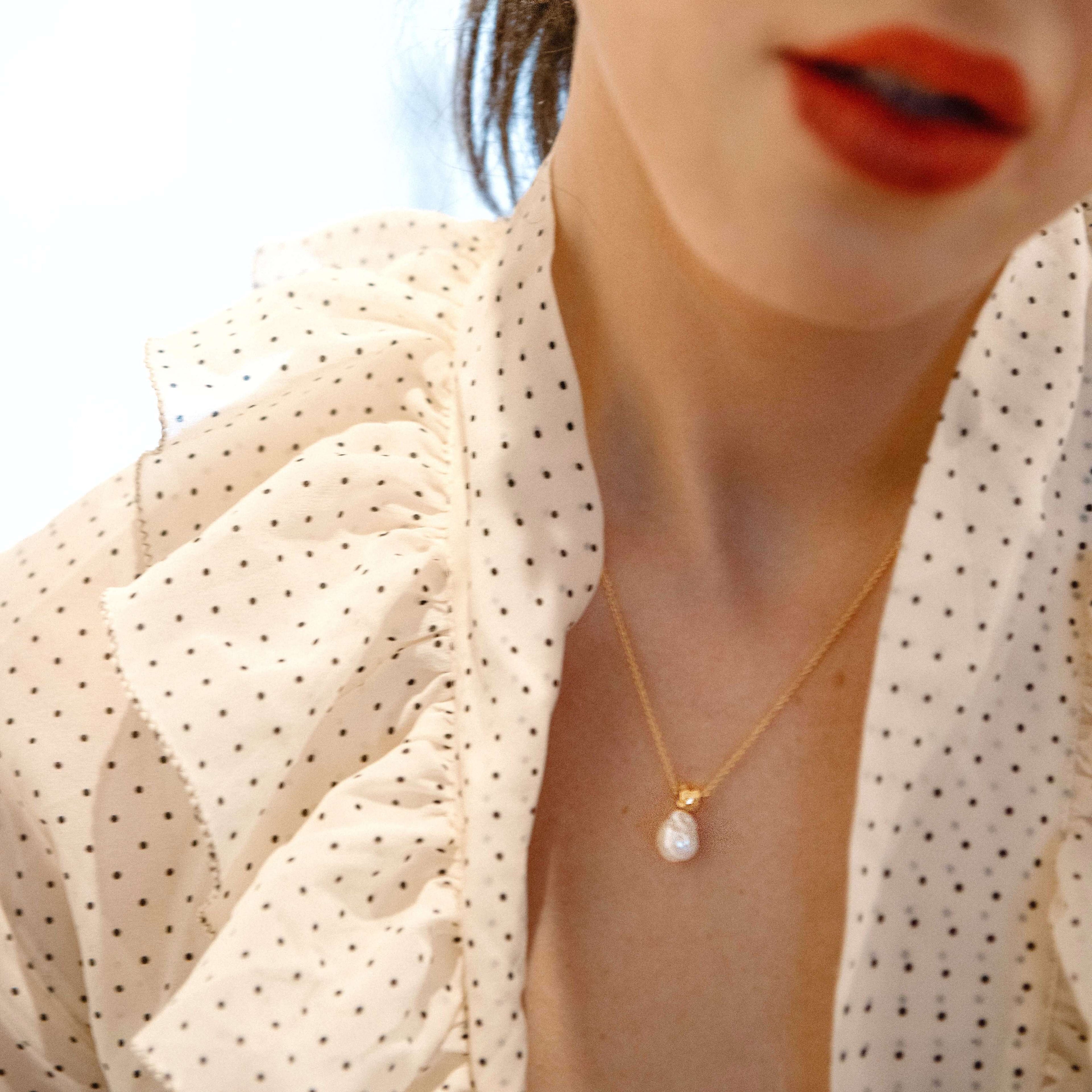 Baguette Necklace - Solid Gold