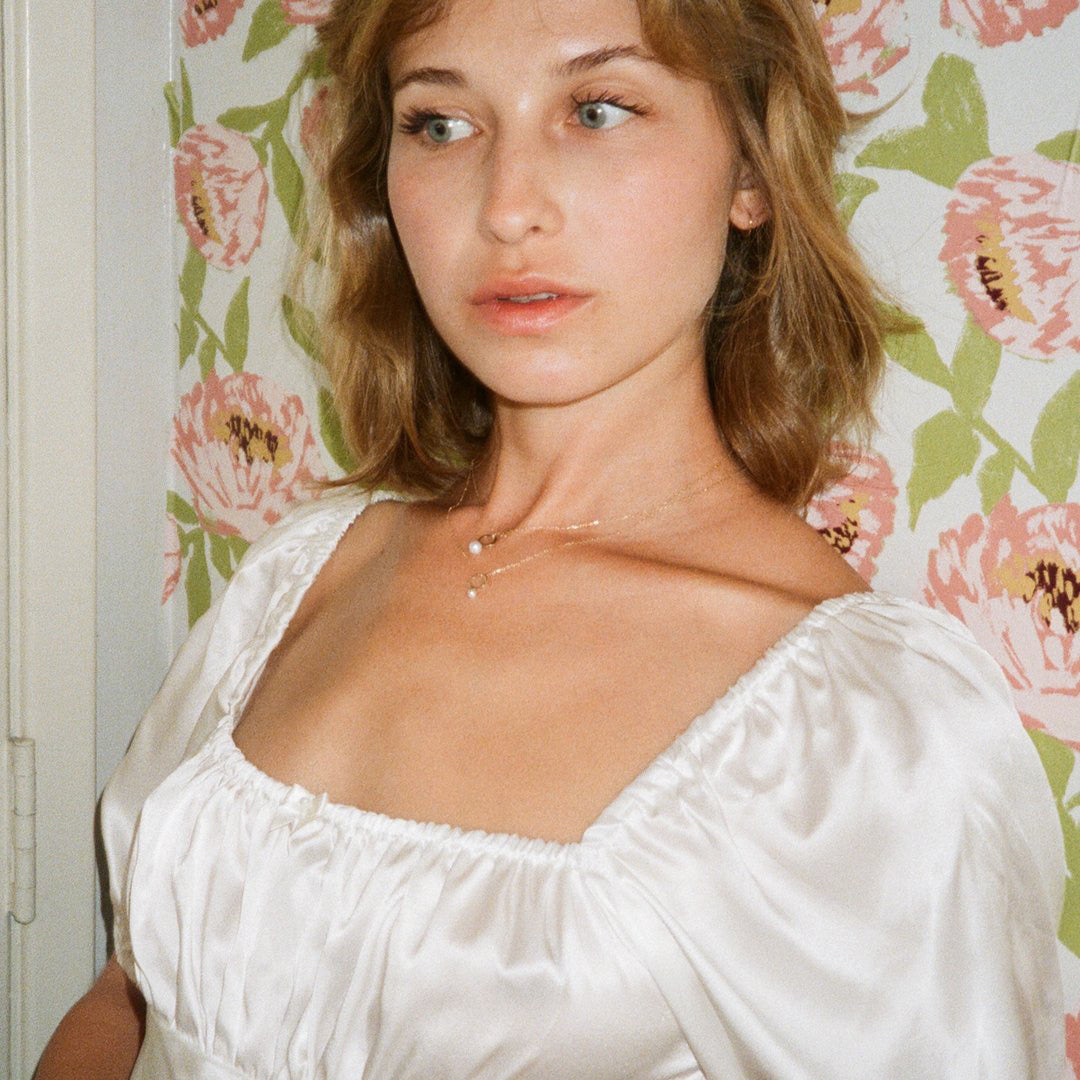 Kate Baby Pearl Necklace - Solid Gold