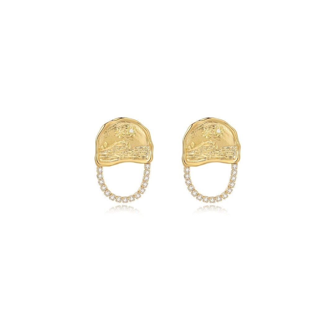 Story Earrings - Solid Gold