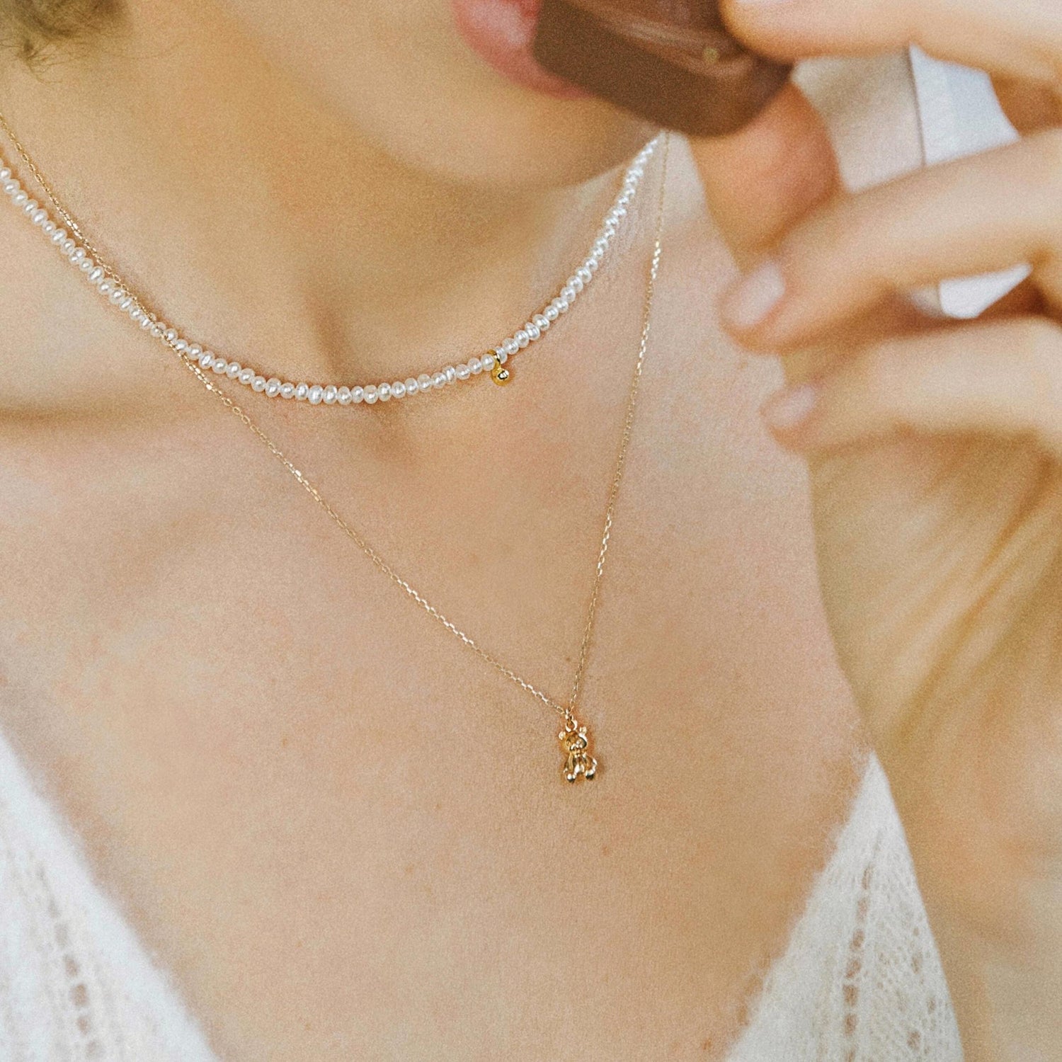 Teddy Necklace - Solid Gold