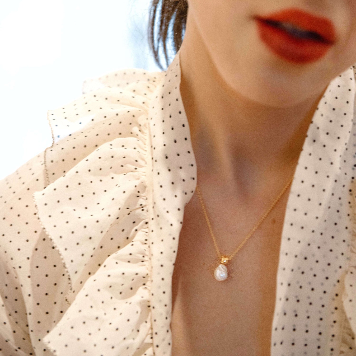 Baguette Necklace - Solid Gold