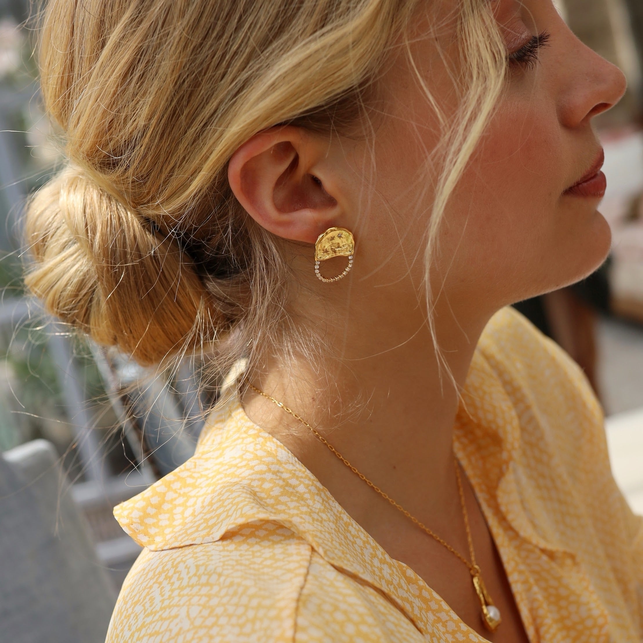 Story Earrings - Solid Gold